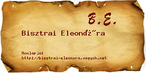 Bisztrai Eleonóra névjegykártya